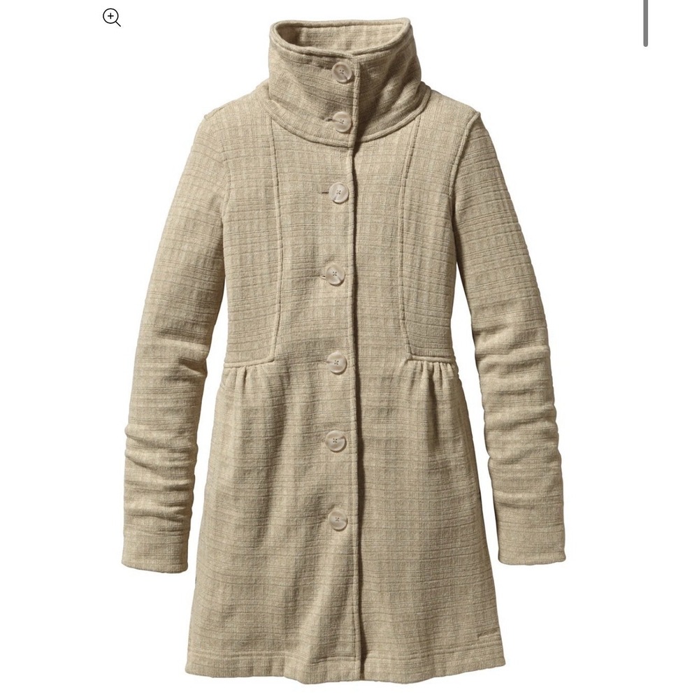Patagonia Womens Better Sweater Coat Button Up Sz M Bleached Stone 25657 Outdoor